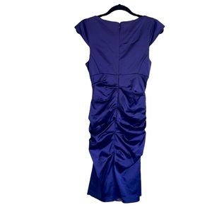 NWT XSCAPE Purple Rouched Evening/Cocktail Dress, Size 8